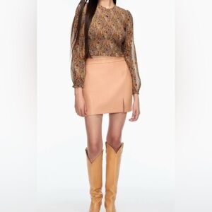 Wilfred Tempest Vegan leather Skirt -Soft terracotta-Size 8-NWT
